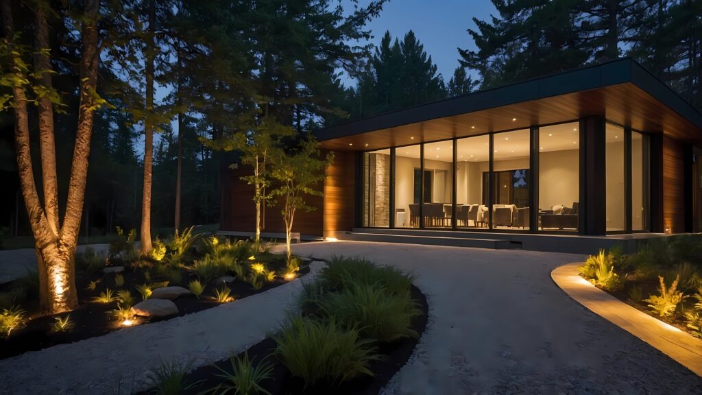 Landscape lighting in a house in Toronto